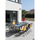 Table de jardin extensible en aluminium et céramique 6-10 personnes - VITA graphite - ProLoisirs