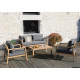Salon de jardin bas empilable en aluminium 4 personnes - NEBRASKA - ProLoisirs