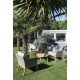 Salon de jardin bas en aluminium 4 personnes - Vigo II naturel - ProLoisirs