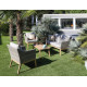 Salon de jardin bas en aluminium 4 personnes - Vigo II naturel - ProLoisirs