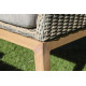 Salon de jardin bas en aluminium 4 personnes - Vigo II naturel - ProLoisirs