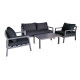 Salon de jardin bas empilable en aluminium 4 personnes - NEBRASKA - ProLoisirs
