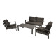 Salon de jardin bas en aluminium 4 personnes - MATEO - ProLoisirs