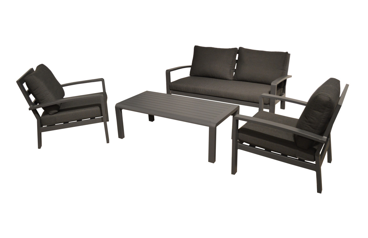 Salon de jardin bas en aluminium 4 personnes - MATEO - ProLoisirs Salon de jardin bas en aluminium 4 personnes - MATEO - ProLoisirs