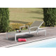 Bain de soleil à roulettes pliant en aluminium - THEMA - ProLoisirs