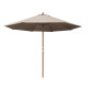 Parasol de jardin rond en bois et polyester - ProLoisirs