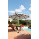 Parasol de jardin rond en bois et polyester - ProLoisirs