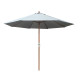 Parasol de jardin rond en bois et polyester - ProLoisirs