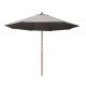 Parasol de jardin rond en bois et polyester - ProLoisirs
