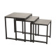 Table gigogne de jardin empilable en aluminium gris - ProLoisirs