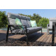Canape 3 pl fixe avec coussins 201x93x85 cm en aluminium 3 personnes - Le Marseille gris - ProLoisirs
