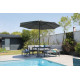 Salon de jardin bas multi-positions en aluminium 6-8 personnes - ROYAN II gris - ProLoisirs