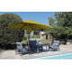 Parasol de jardin carré déporté inclinable 300X300 en aluminium et polyester - ProLoisirs