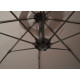 Parasol de jardin rond déporté en acier et polyester - Alizé