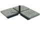 Parasol de jardin carré déporté inclinable 300X300 en aluminium et polyester - Alizé