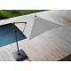 Parasol de jardin carré déporté inclinable 300X300 en aluminium et polyester - Alizé
