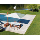 Parasol de jardin carré déporté inclinable avec ressort gaz Pan 2m50 - Crema Outdoor