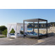 Lit de jardin balinaise multi-positions 2 personne en aluminium Afrodite - Crema Outdoor
