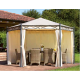 Tonnelle de jardin hexagonale en acier 400cm Oregon - Mon Jardin Cosy