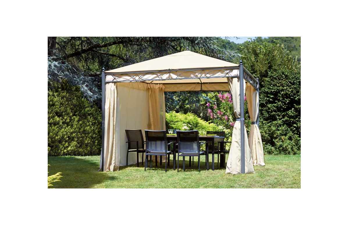 Tonnelle de jardin carrée en acier 3X3 Oregon - Mon Jardin Cosy