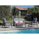 Table basse de jardin carrée en aluminium et céramique 2-4 personnes - MANHATTAN graphite - ProLoisirs