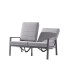 Ensemble table et fauteuils réglables 4 personnes en aluminium et Sunproof Perth - Sieger