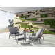 Ensemble table et fauteuils réglables 4 personnes en aluminium et Sunproof Perth - Sieger
