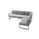 Salon de jardin bas d’angle et aluminium et Sunproof 4 personnes Adelaide - Sieger