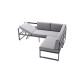 Salon de jardin bas d’angle et aluminium et Sunproof 4 personnes Adelaide - Sieger