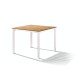 Table de jardin 2 personnes en aluminium et plateau en teck certifié FSC - Sieger