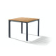 Table de jardin 2 personnes en aluminium et plateau en teck certifié FSC - Sieger
