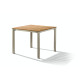 Table de jardin 2 personnes en aluminium et plateau en teck certifié FSC - Sieger