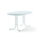 Table de jardin bords arrondis pliante 4 personnes pieds Tulipe plateau Mecalit-pro - Sieger