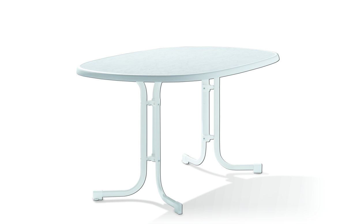 Table de jardin bords arrondis pliante 4 personnes pieds Tulipe plateau Mecalit-pro - Sieger Table de jardin bords arrondis pliante 4 personnes pieds Tulipe plateau Mecalit-pro - Sieger