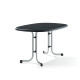 Table de jardin bords arrondis pliante 4 personnes pieds Tulipe plateau Mecalit-pro - Sieger
