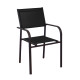 Ensemble table extensible et fauteuils empilables en aluminium et textilène 6 personnes - Genes/Duca - Alizé