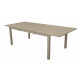 Ensemble table extensible et fauteuils empilables en aluminium et textilène 6 personnes - Genes/Duca - Alizé