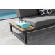 Salon de jardin bas en aluminium 4-6 personnes - STATEN graphite - ProLoisirs