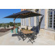 Parasol de jardin carré déporté inclinable 300X300 en aluminium et polyester - ProLoisirs