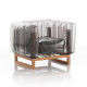 Fauteuil de jardin gonflable YOMI EKO en bois et TPU - Mojow Design