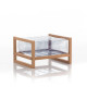 Pouf de jardin gonflable YOKO EKO en bois et TPU - Mojow Design
