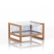 Table basse de jardin gonflable YOKO EKO en bois et TPU - Mojow Design
