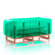 Canapé de jardin gonflable YOMI EKO bois et TPU - Mojow Design
