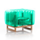 Fauteuil de jardin gonflable YOMI EKO en bois et TPU - Mojow Design