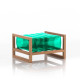 Pouf de jardin gonflable YOKO EKO en bois et TPU - Mojow Design