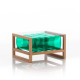 Table basse de jardin gonflable YOKO EKO en bois et TPU - Mojow Design