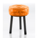 Tabouret de jardin gonflable FLOOFY aluminium et TPU - Mojow Design