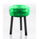 Tabouret de jardin gonflable FLOOFY aluminium et TPU - Mojow Design