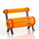 Banc de jardin gonflable ZIBA 2 personnes en aluminium et PVC - Mojow Design