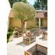 Table basse de jardin gonflable YOKO EKO en bois et TPU - Mojow Design